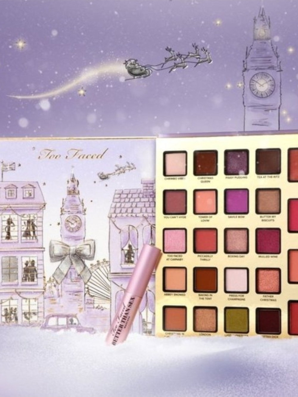 Too Faced Limited Edition Christmas in London Eyeshadow & Face Palette, NWT